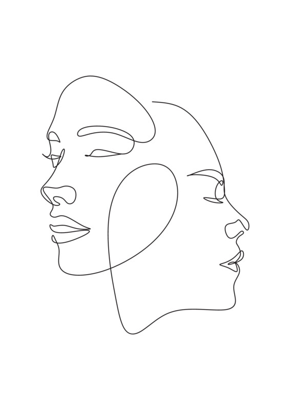 Couple line art 3