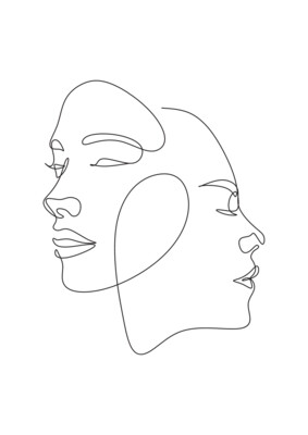 Couple line art 3