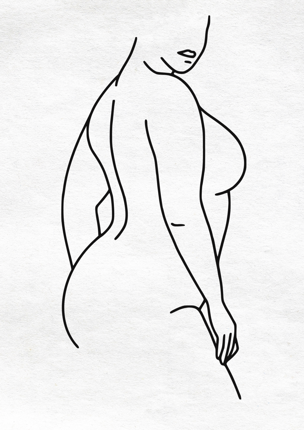 Woman&#39;s side profile