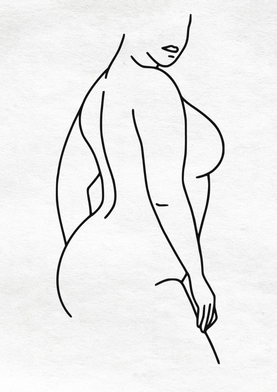 Woman&#39;s side profile