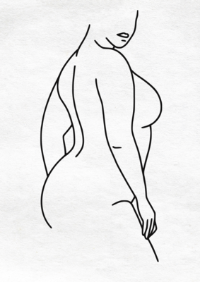 Woman&#39;s side profile
