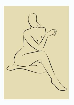 Woman sitting natural background