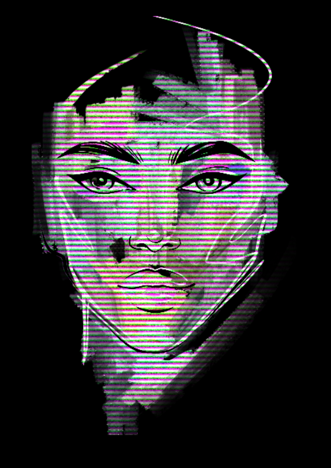 Out of the darkness face