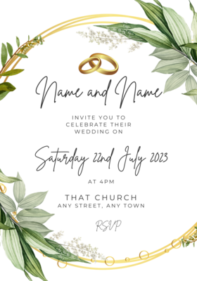 Botanical Wedding Invitation