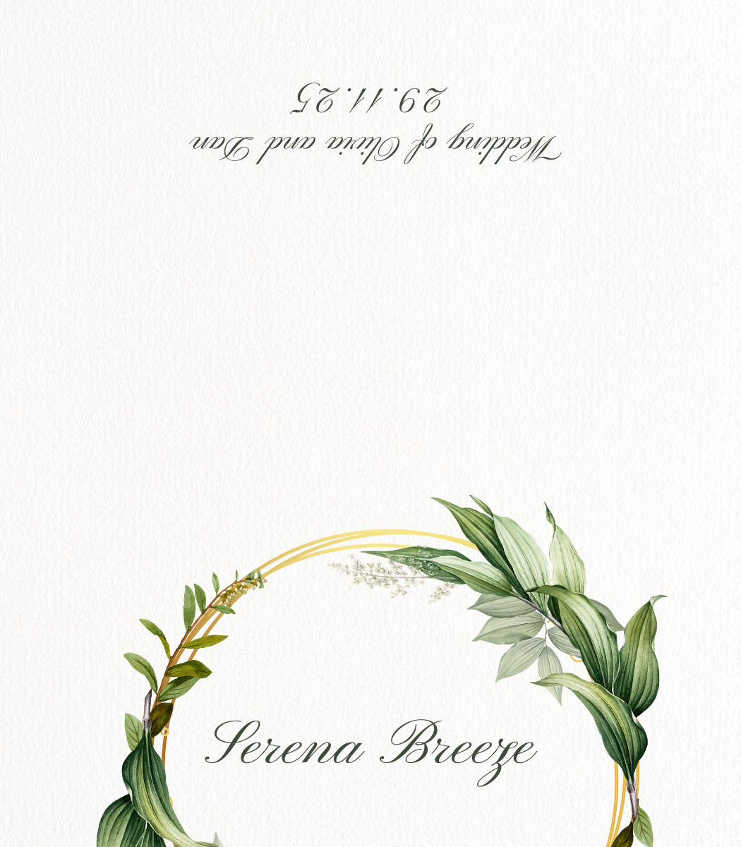 Editable place card