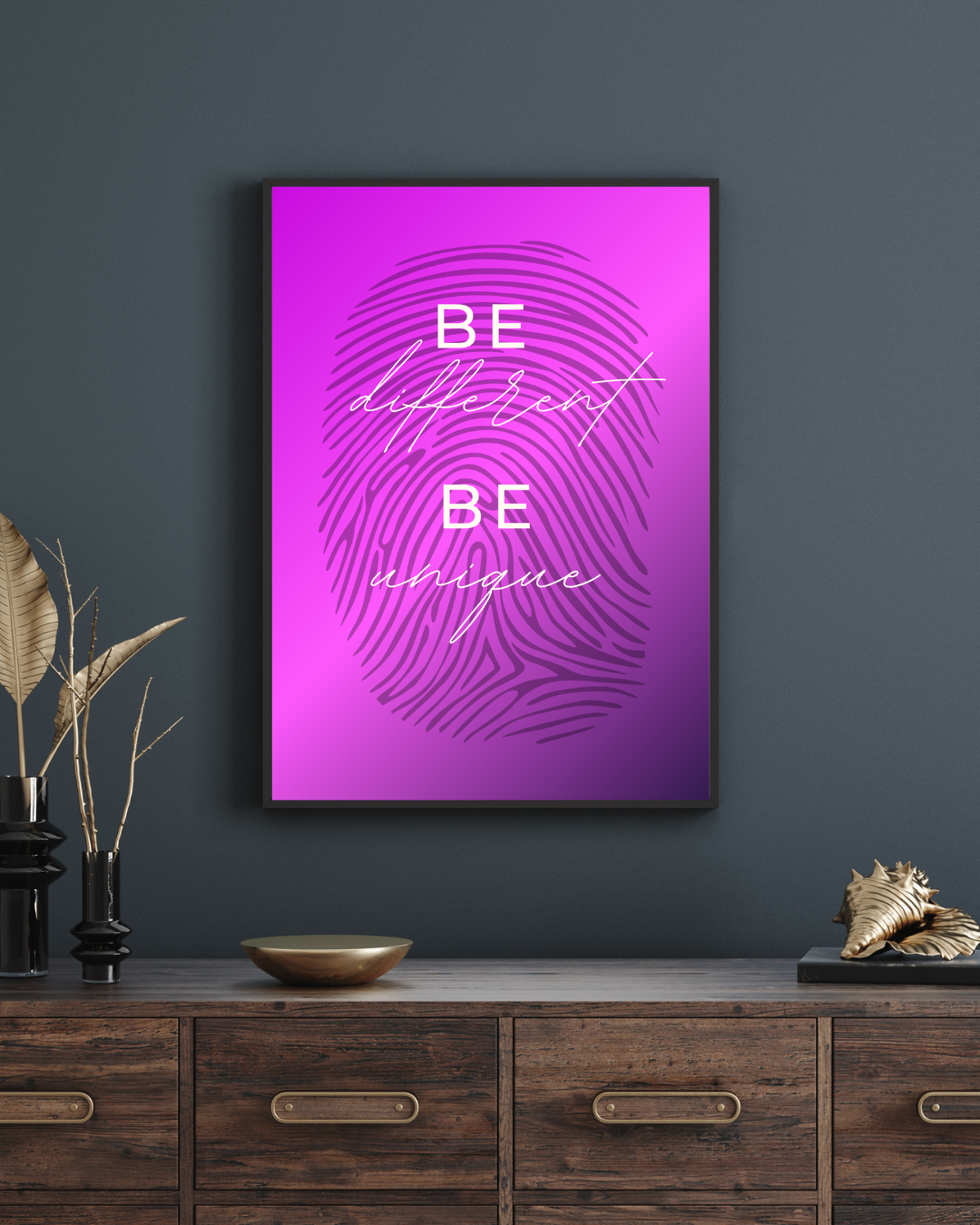 Be Different, Be Unique, pink and purple