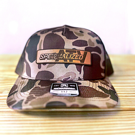 DUCK CAMO SPATV SNAP BACK HAT W BLACK MESH BACK