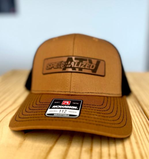 TAN SPATV SNAP BACK HAT W DARK BROWN MESH BACK
