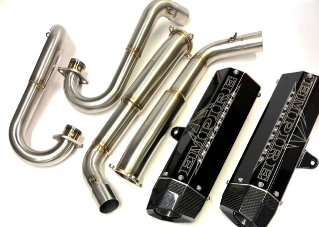 Empire Industries Carbon Fiber Series Dual Exhaust for 2006-2014 Yamaha Raptor 700