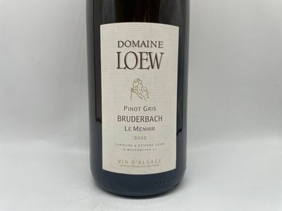 Alsace Pinot Gris Bruderbach "Le Menhir" 2022 Domaine Loew