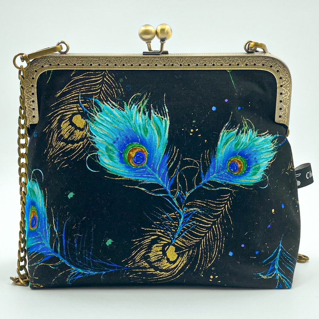 ​PETIT SAC A MAIN VINTAGE "PLUMES DE PAON"