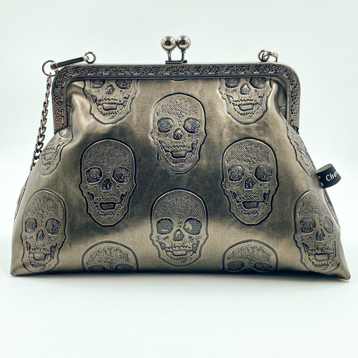 ​GRAND SAC A MAIN VINTAGE "TETE DE MORT CAFE"