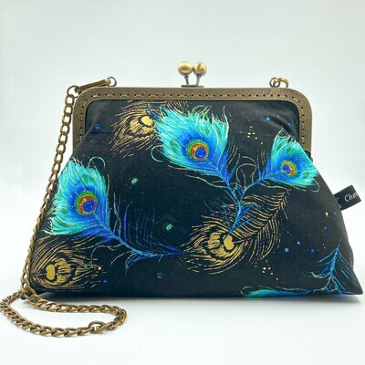 ​GRAND SAC A MAIN VINTAGE "PLUME DE PAON"