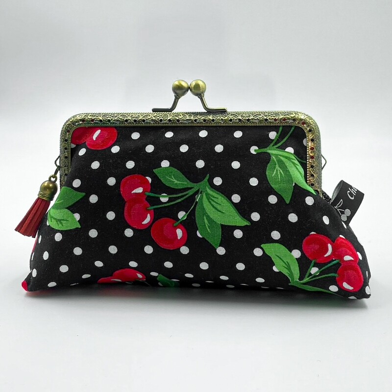 GRAND ​PORTE MONNAIE VINTAGE "CHERRY"