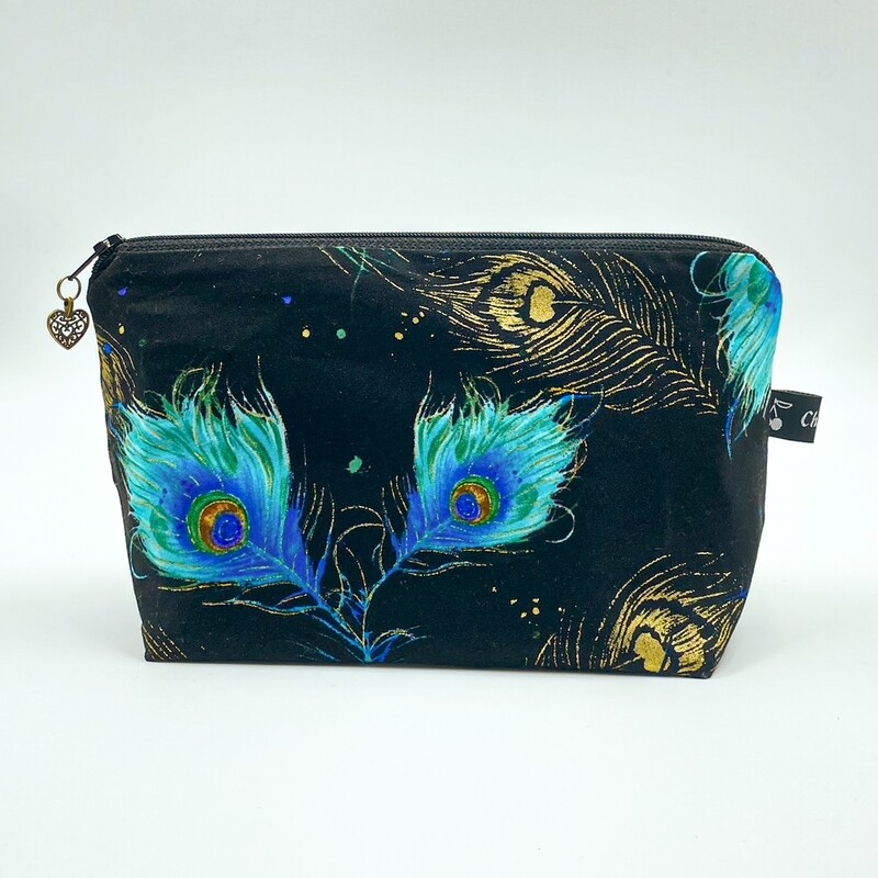 PETITE TROUSSE DE TOILETTE "PLUMES DE PAON"