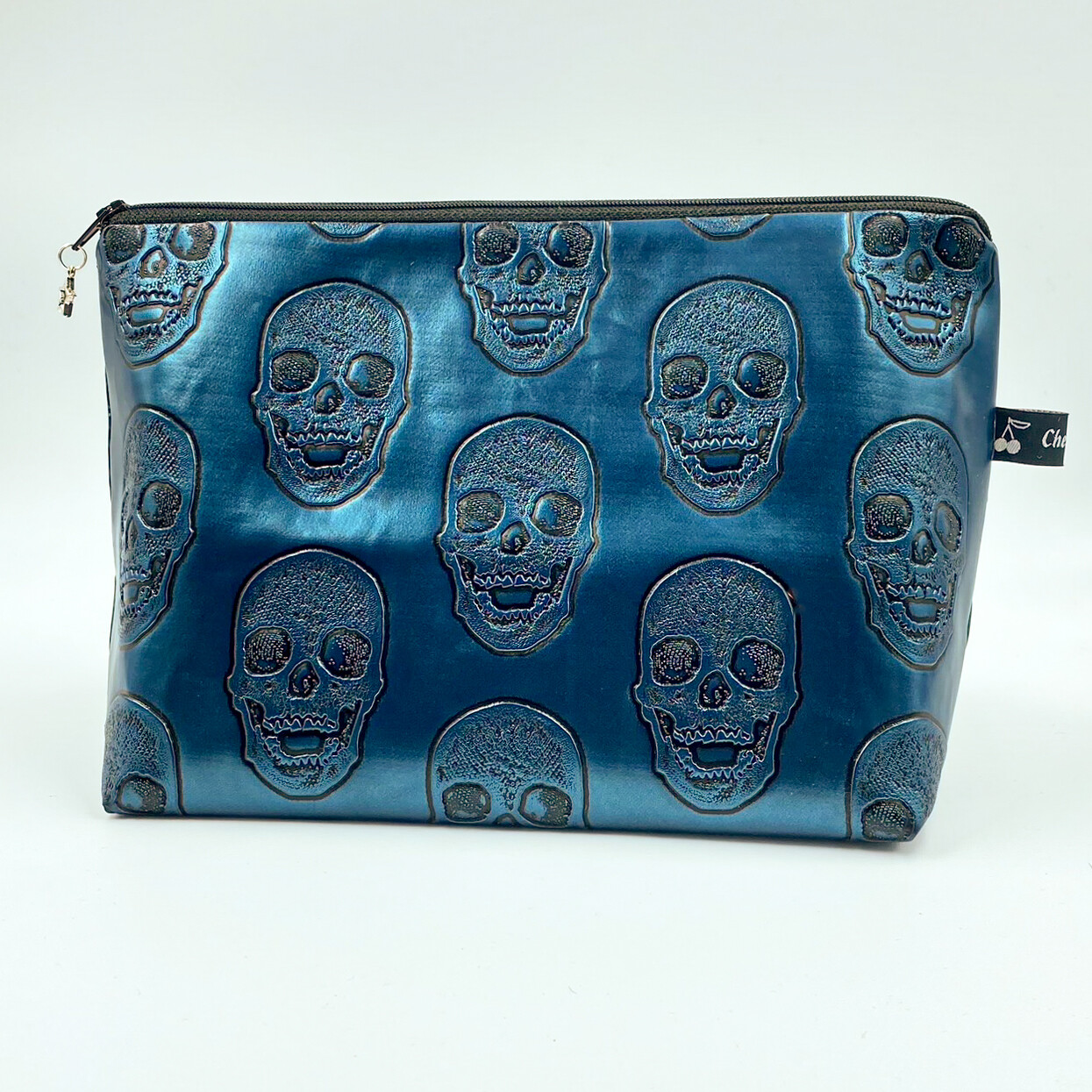 PETITE TROUSSE DE TOILETTE "TETE DE MORT BLEU"