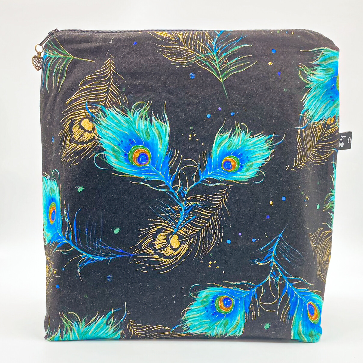 GRANDE TROUSSE DE TOILETTE "PLUMES DE PAON"
