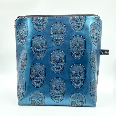 GRANDE TROUSSE DE TOILETTE "TETE DE MORT BLEU"