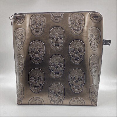 GRANDE TROUSSE DE TOILETTE "TETE DE MORT CAFE"