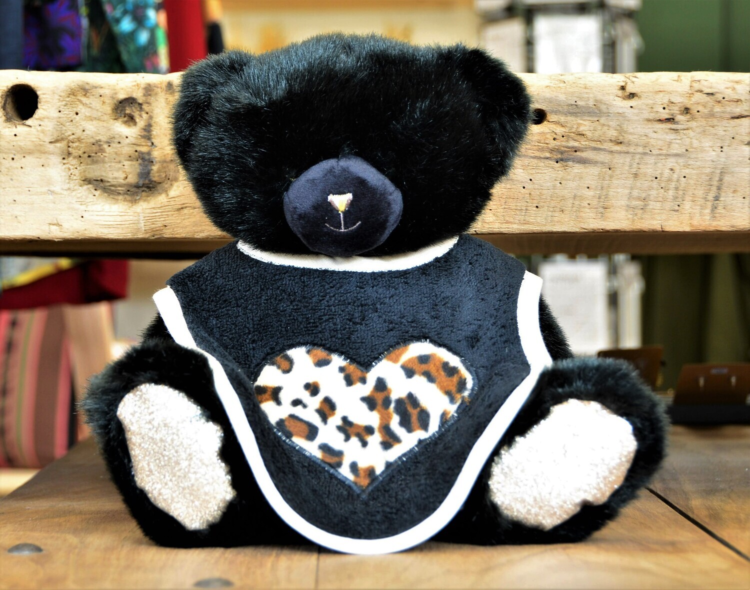 BAVOIR CŒUR  "LEOPARD"