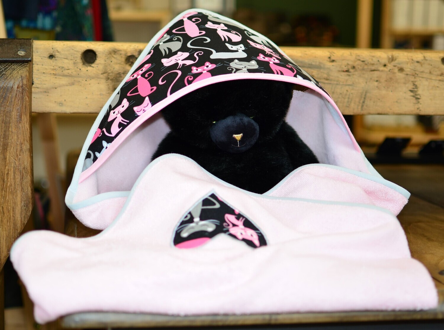 CAPE DE BAIN "PINK CATS"