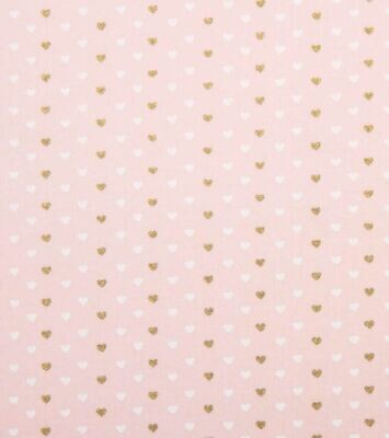 039-COEURS BLANCS ET OR FOND ROSE