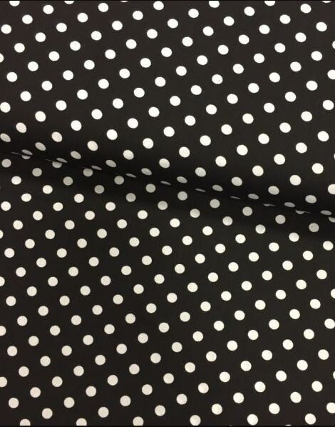 054-POIS BLANCS FOND NOIR 8mm
