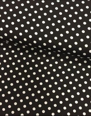 054-POIS BLANCS FOND NOIR 8mm