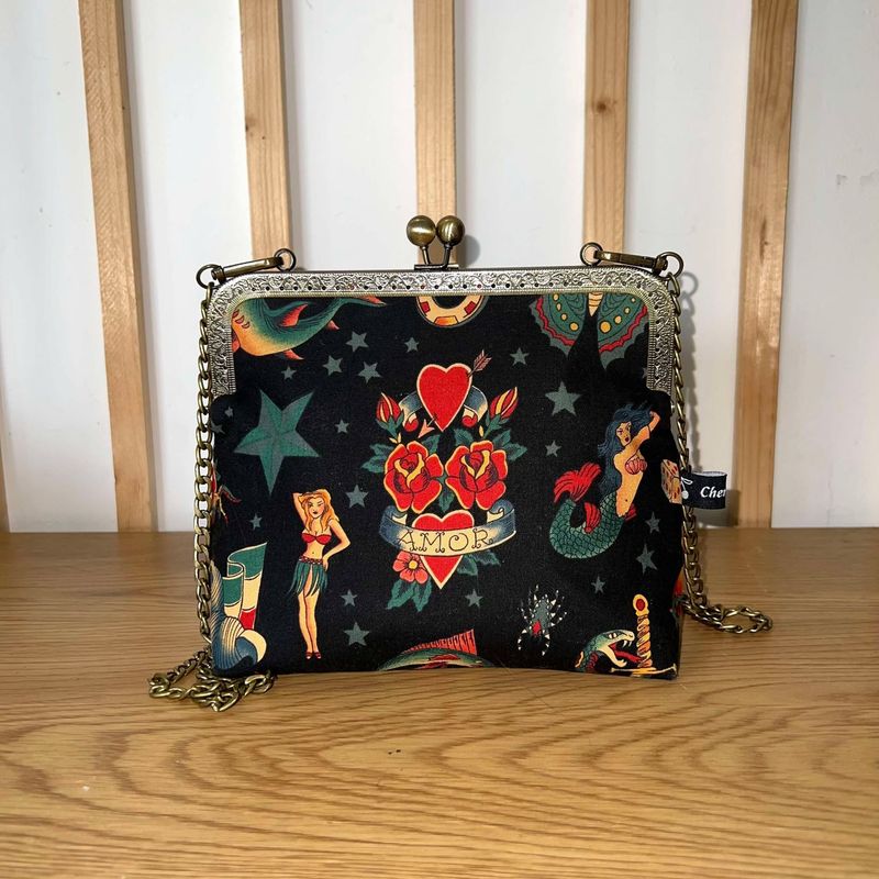 ​PETIT SAC A MAIN VINTAGE "TATOO AMOR"