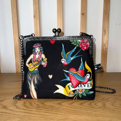 PETIT SAC A MAIN VINTAGE  PETIT SAC A MAIN VINTAGE "TATTO AMOR NOIR"