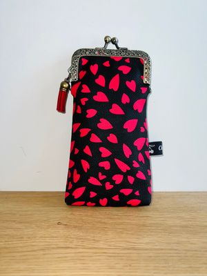 ETUI A LUNETTES VINTAGE "COEURS SIMILI"