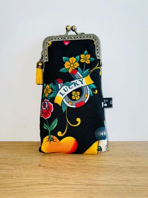 ETUI A LUNETTES VINTAGE "TATTOO FOREVER NOIR"