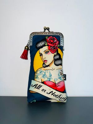 ETUI A LUNETTES VINTAGE "TATTOO FOREVER NOIR - Girl"