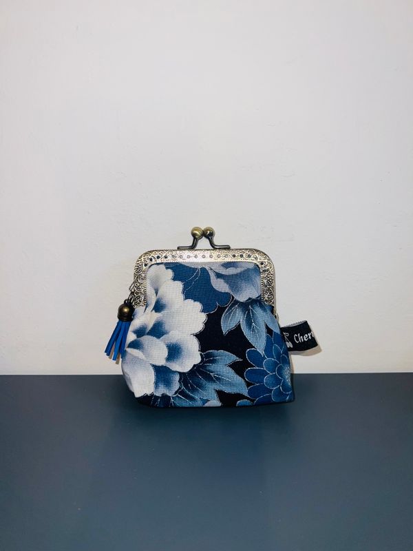 ​PORTE MONNAIE VINTAGE "GRUE BLEU"