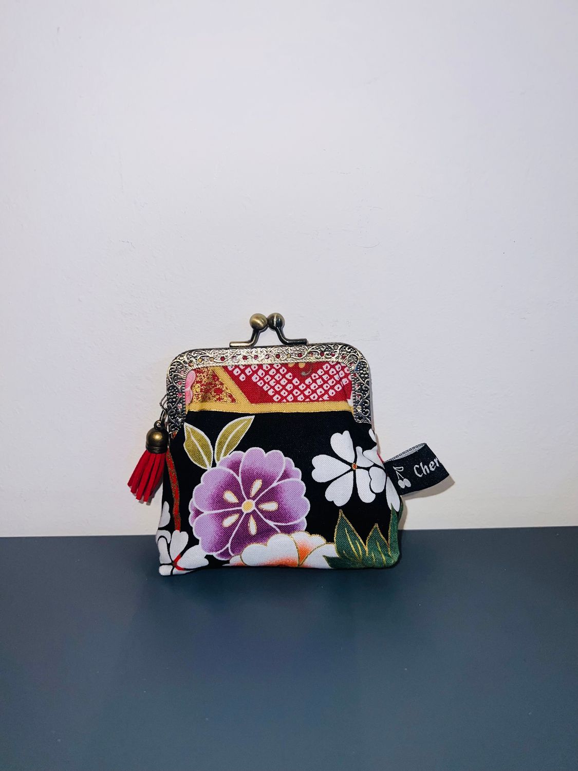 ​PORTE MONNAIE VINTAGE "JAPONAIS FLEURI"