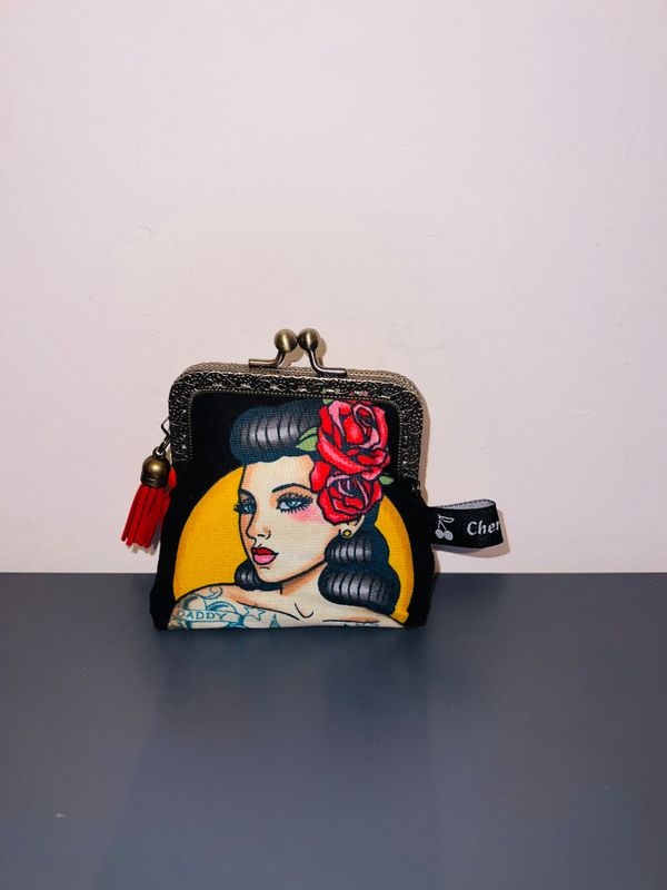 ​PORTE MONNAIE VINTAGE "TATTOO FOREVER NOIR 2"