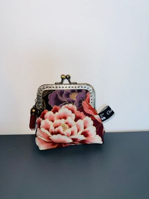 ​PORTE MONNAIE VINTAGE "GRUE CORAIL"