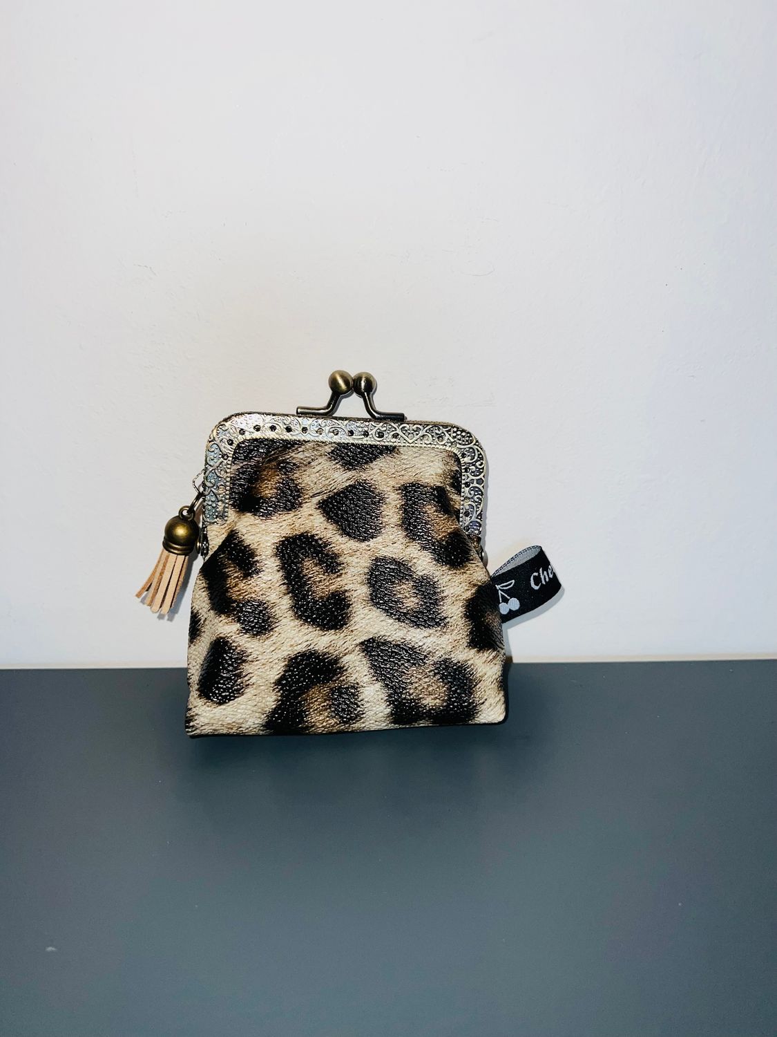 ​PORTE MONNAIE VINTAGE "LÉOPARD SIMILI"