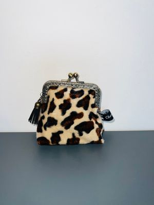 ​PORTE MONNAIE VINTAGE "LÉOPARD FOURRURE"