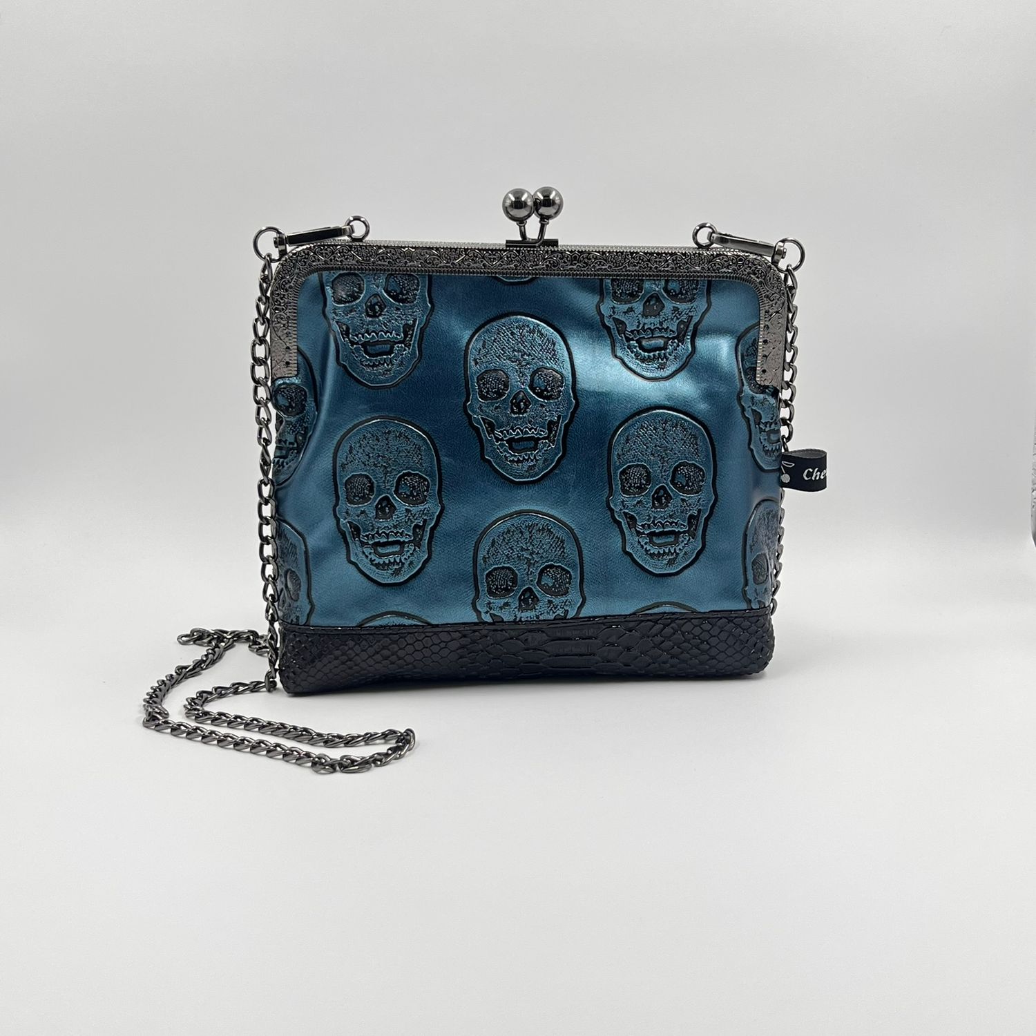 PETIT SAC A MAIN VINTAGE PETIT SAC A MAIN VINTAGE "SKULL BLEU - COBRA"