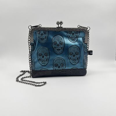 PETIT SAC A MAIN VINTAGE PETIT SAC A MAIN VINTAGE "SKULL BLEU - COBRA"