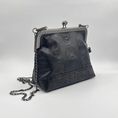 ​PETIT SAC A MAIN VINTAGE "SKULL BLACK - COBRA"