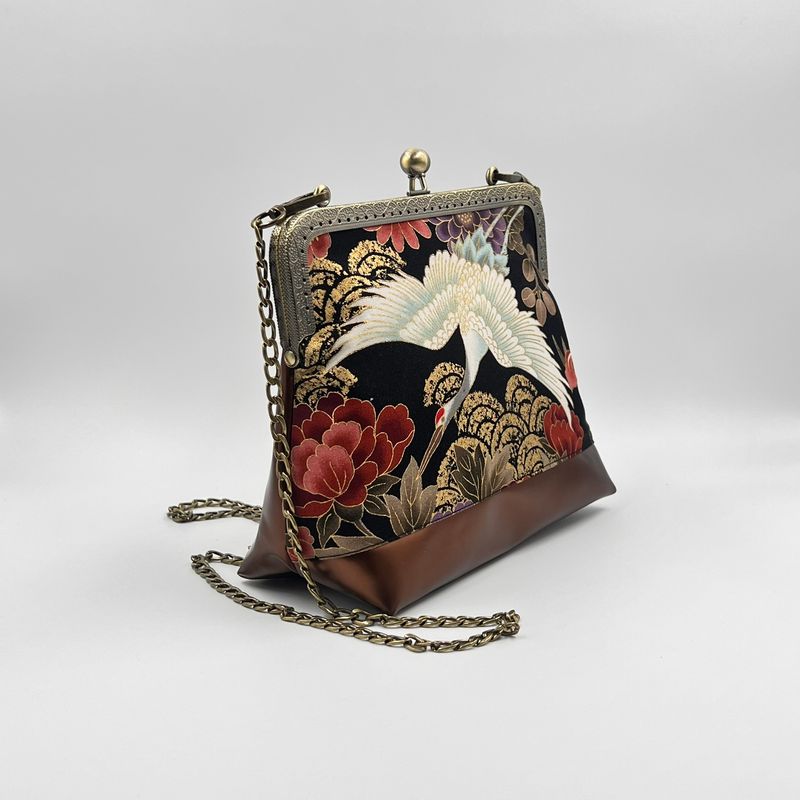 ​PETIT SAC A MAIN VINTAGE "GRUE CORAIL - BRONZE"