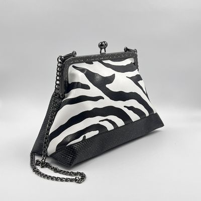 ​GRAND SAC A MAIN VINTAGE "ZEBRE - PAILLETTES"