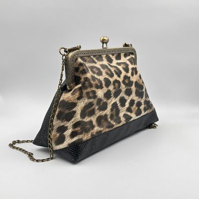 GRAND SAC A MAIN VINTAGE GRAND SAC A MAIN VINTAGE "LEOPARD SIMILI - PAILLETTES"