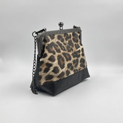 ​PETIT SAC A MAIN VINTAGE "LEOPARD SIMILI - PAILLETTES"
