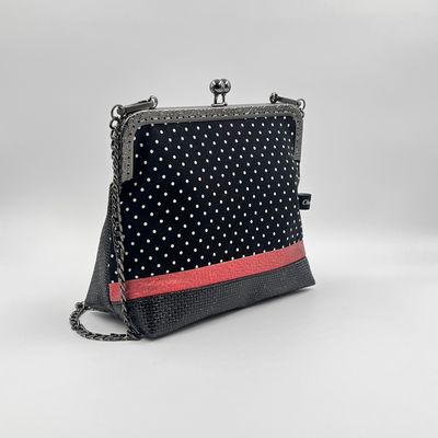 PETIT SAC A MAIN VINTAGE PETIT SAC A MAIN VINTAGE "BLACK & RED - NOIR PAILLETTES"