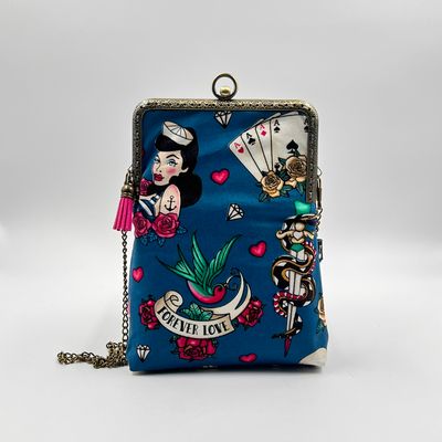 PETITE POCHETTE VINTAGE "SAILOR TATTOO BLUE"