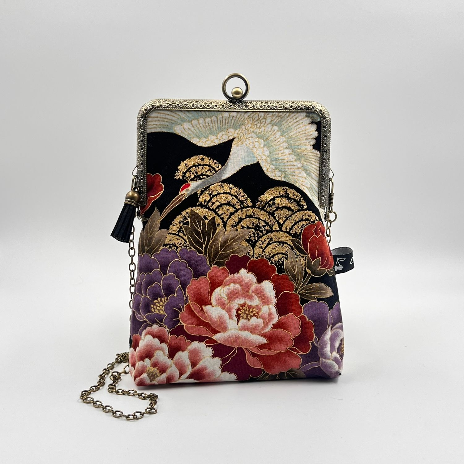 PETITE POCHETTE VINTAGE "GRUE CORAIL"