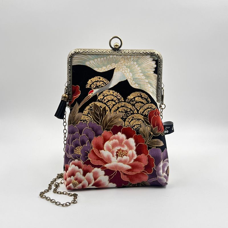 PETITE POCHETTE VINTAGE "GRUE CORAIL"